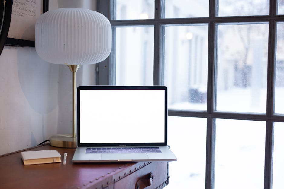 clean minimal desk workspace ADHD focus