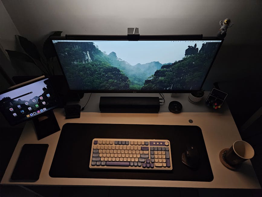 minimal desk organized workspace ADHD focus