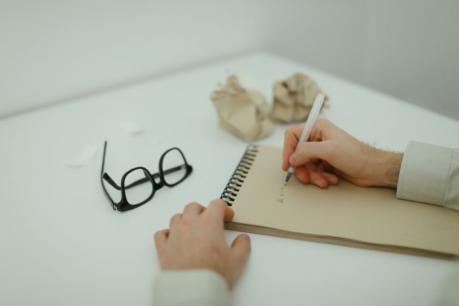 notebook writing thoughts desk ADHD focus