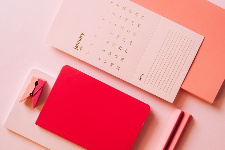calendar planning desk organized ADHD focus