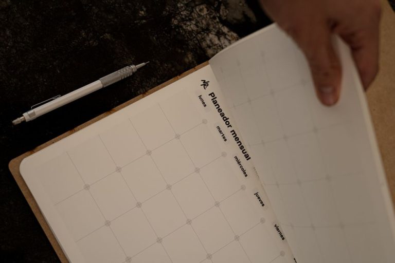planner desk organization calendar ADHD focus