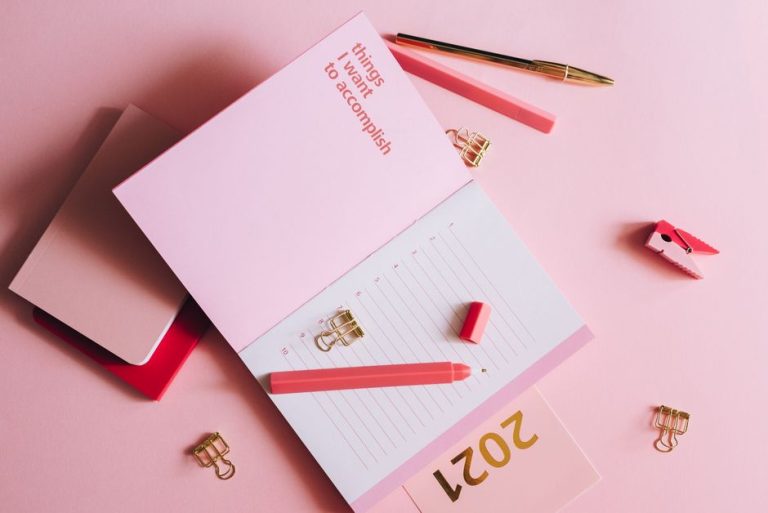 planner notebook desk organized ADHD focus