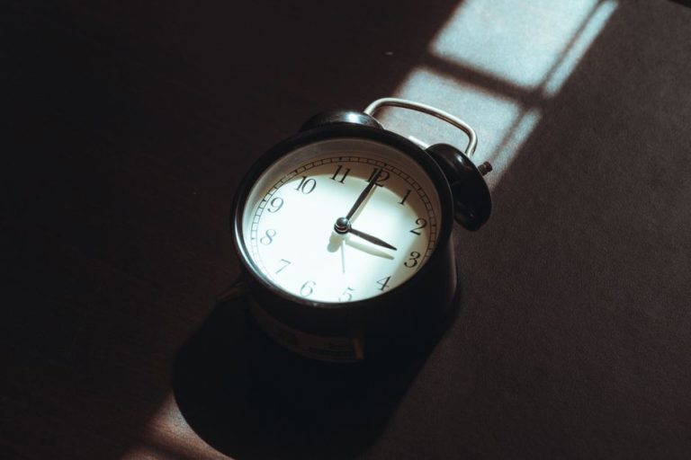 clock desk productivity morning ADHD focus